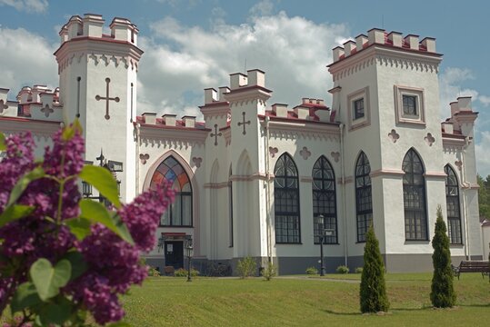 The facade of the Puslovsky Palace Kossovo Fortress. Brest Region Belarus