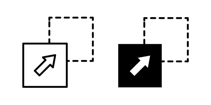 Drag and Drop Icon represents moving digital elements between locations through simple pointer interaction, commonly used for files, layouts, and content management.