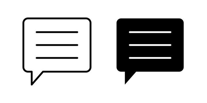 Message Icon represents communication, text exchange, conversation, and digital messaging between users or connected services with editable vector illustration.