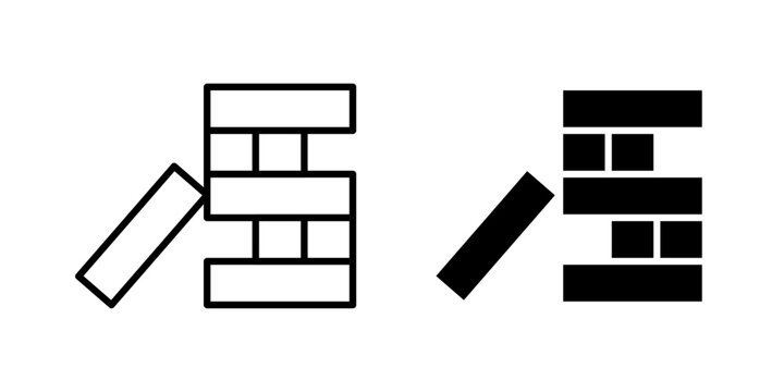 Wooden Block Icon represents natural wood material, construction blocks, and simple building elements with editable vector illustration.