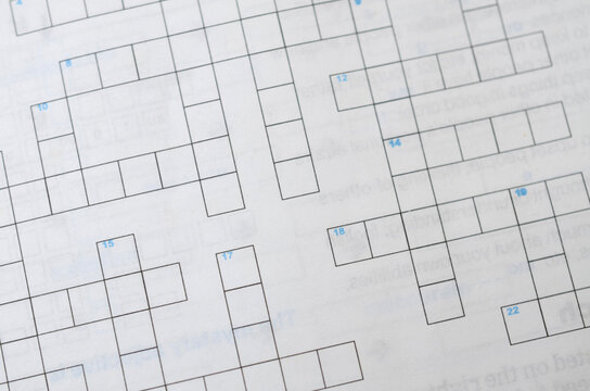 Blank Crossword Puzzle Grid for Word Game and Brain Training