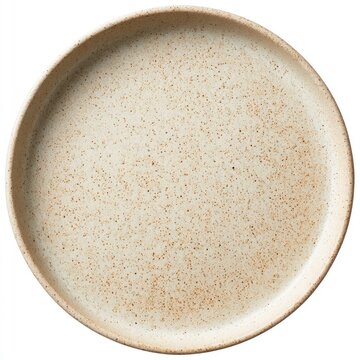 Minimalist speckled ceramic dinnerware.