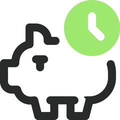 auto saving dual tone icon. Sleek and modern vector icon for websites, mobile apps, presentations, and logos. High quality and easy to edit. © Yaprativa