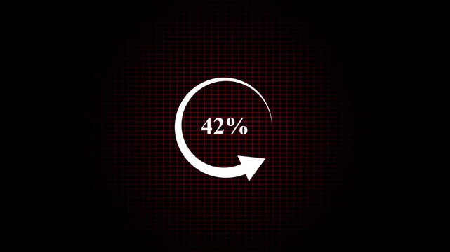 White loading wheel oval graphic animation spinning on transparent background with 0 to 100%. Loading screen animation 4k Motin graphic 