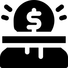 save money glyph icon. Strong and solid vector icon for websites, mobile interfaces, presentations, and visual branding. High quality and easy to edit. © Yaprativa