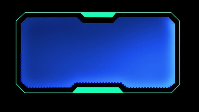 Neon glowing Hud Virtual Interface, Reality Technology View Display. Abstract technology Hud frame background. Computer interface Hud motion texture.4k animation motion graphics 