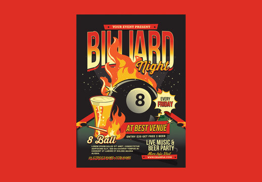 Billiard Night Flyer