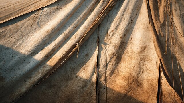 Old Canvas Tent Faded Fabric Texture