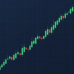 Fototapeta premium Stock Market Bullish Candlestick Chart Showing Upward Trend