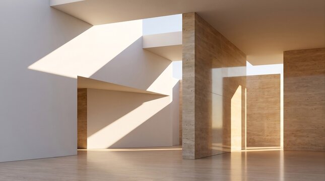 High Contrast Abstract Architecture with Razor Sharp Drop Shadows