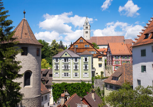Germany, Oberstadt, Meersburg castle and parish church