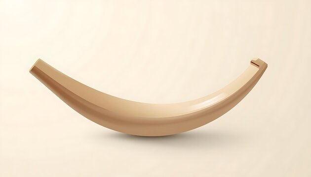 Traditional shofar ram horn isolated on a neutral background with rosh hashanah yom kippur wind instrument white background beige background design element isolated tradition