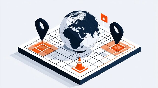 A visual shows a globe with vendor location markers and risk flags on a matrix. This represents supplier risk assessment in corporate settings.