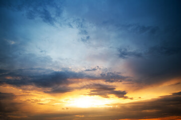 Fototapeta premium A dramatic sunset cloudscape