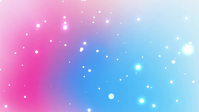 Pastel pink and blue glowing particles rising diagonally, dreamy abstract background, seamless loop.