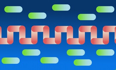 Fototapeta premium Colorful Abstract Interlocking Shapes Pattern