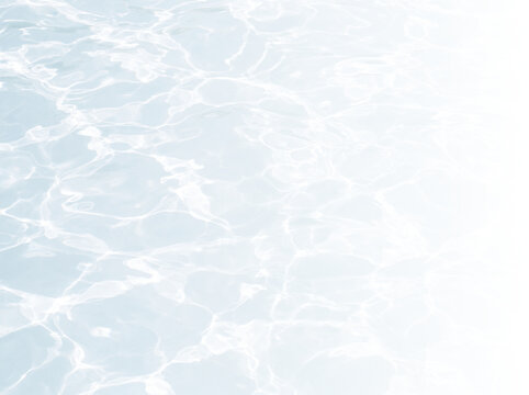 Abstract blue caustic pattern with flowing aquatic lines, soft refraction and sparkling sunlight effects on a transparent background for modern graphic compositions.
