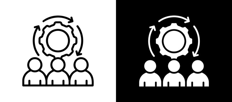Organizational Support whiteblack icon