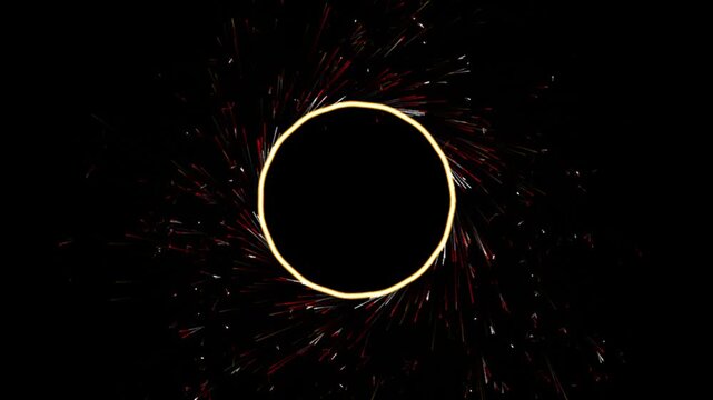 Glowing Pink Sparkler Ring Fiery Particle Motion Graphic Loop 4k video