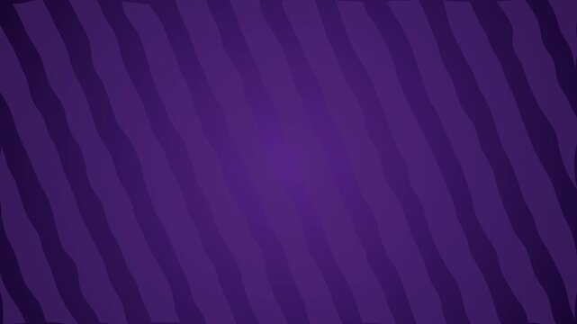 Purple abstract background with wavy diagonal stripes. Dark violet motion graphic loop. Minimalist geometric pattern for video transitions.