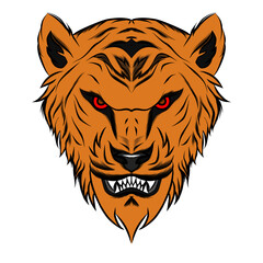 Obraz premium Predator Tiger Face for Gaming Mascot and T-shirt Design