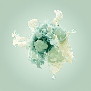 This diagram illustrates glucocerebroside accumulation in Gaucher disease. It details a macrophage with lysosomes in a soft color palette.