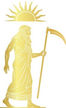 Golden Cronus Greek Mythology God of Time and Harvest