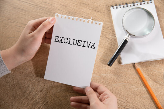 EXCLUSIVE word on white paper