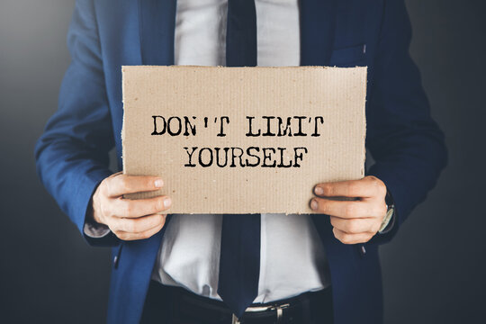 Don't limit yourself - writing on torn paper.