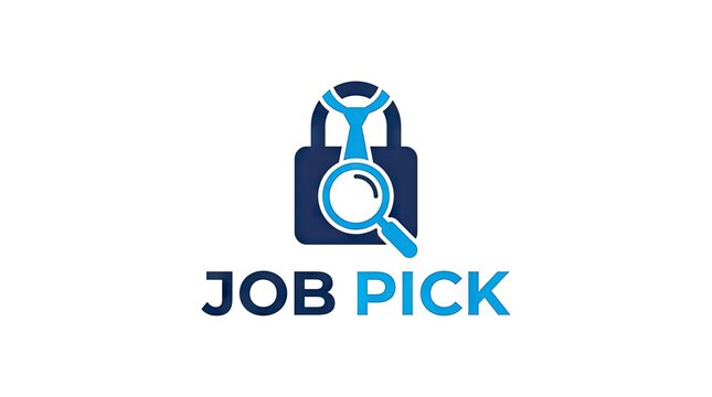 Job Pick logo with magnifying glass and padlock icon.