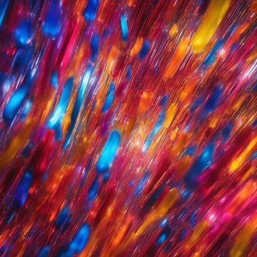 Colorful Abstract Fiber Optic Light Streaks Background Template with Frosted Glass and Brushed Titanium Texture Large Copy Space for Corporate
