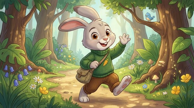 easter bunny in the grass