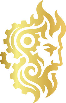 Golden Hephaestus Greek God of Fire and Forge