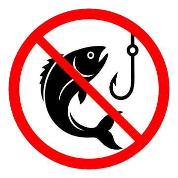 No fishing sign in this area