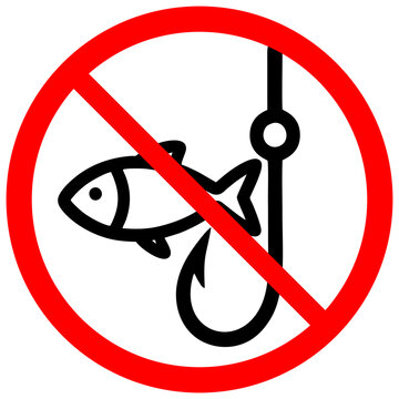 No fishing sign in this area