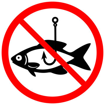 No fishing sign in this area