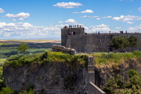 Diyarbakir City Walls Overlooking the Hevsel Gardens in Diyarbakir, Turkey