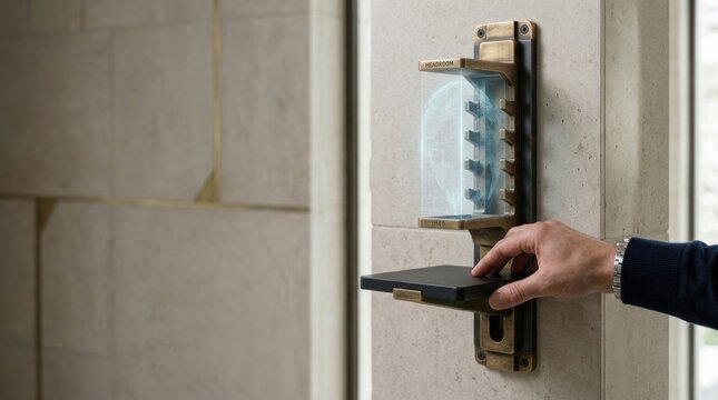 Person opening door to illustrate financial headroom maintaining capacity between current obligations and safe limit