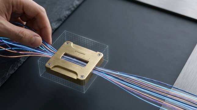 Hand holding a cable depicting data normalization by standardizing varied inputs for consistent analysis