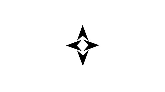 four directional arrows spreading outward with fading opacity animation.