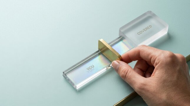 Person holding glass block illustrates concept of insurance deductible absorbing initial loss before coverage begins