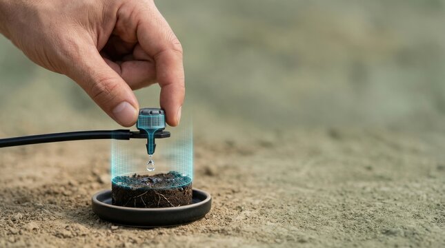Visualizing water scarcity through precise drip irrigation to deliver limited resources where they create maximum value