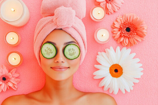 Relaxing spa experience with aromatherapy candles and floral decor for ultimate bliss