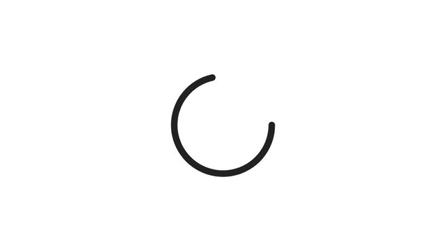 Minimalist checkmark symbol animation sequence depicting successful data validation process in smooth motion for digital user interface screen design project
