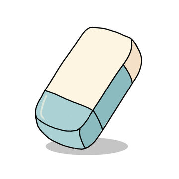 Cute Eraser Illustration Isolated on Transparent Background