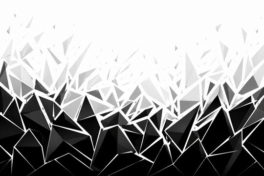 Abstract black and white geometric triangle pattern background