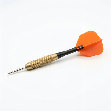 Dart with orange tip and gold shaft