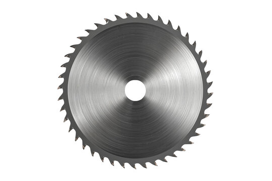 Large silver circular saw blade