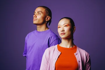 Friends portrait of young adults in studio with confident lifestyle style © Jacob Lund