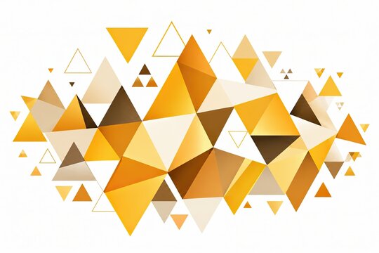 Abstract geometric pattern with yellow and orange triangle shapes